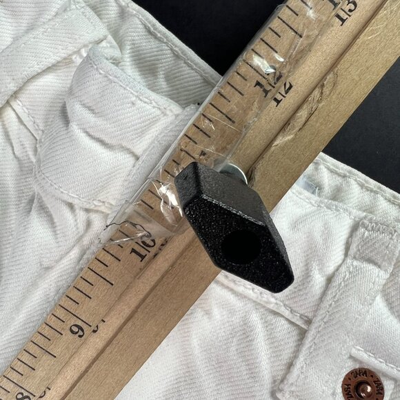 Zara Jeans Women's 27x29* High Rise Wide Leg White Raw Hem Denim Tag 4 - Picture 15 of 16